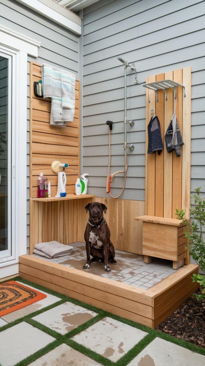 Budget friendly outdoor dog wash station