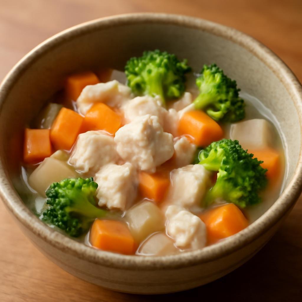 Chicken vegetable stew for senior dog