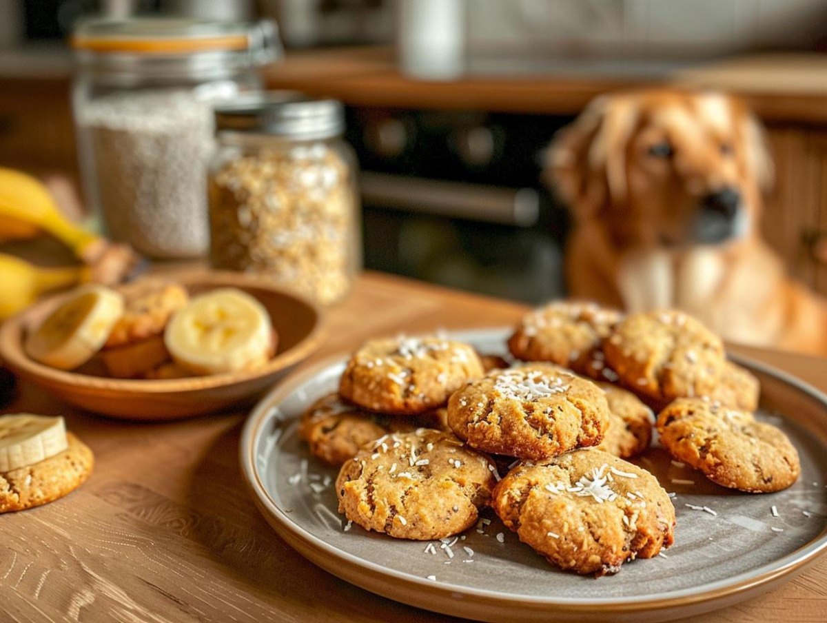 Soft coconut oat dog treats