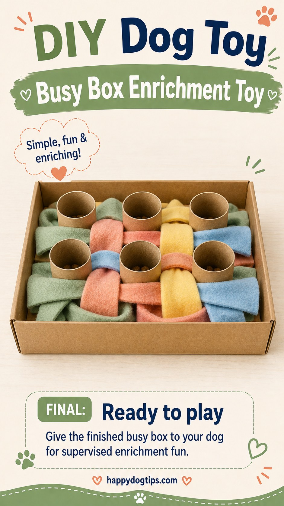 Diy Busy Box Enrichment Toy - A Ten - Minute Sniffing