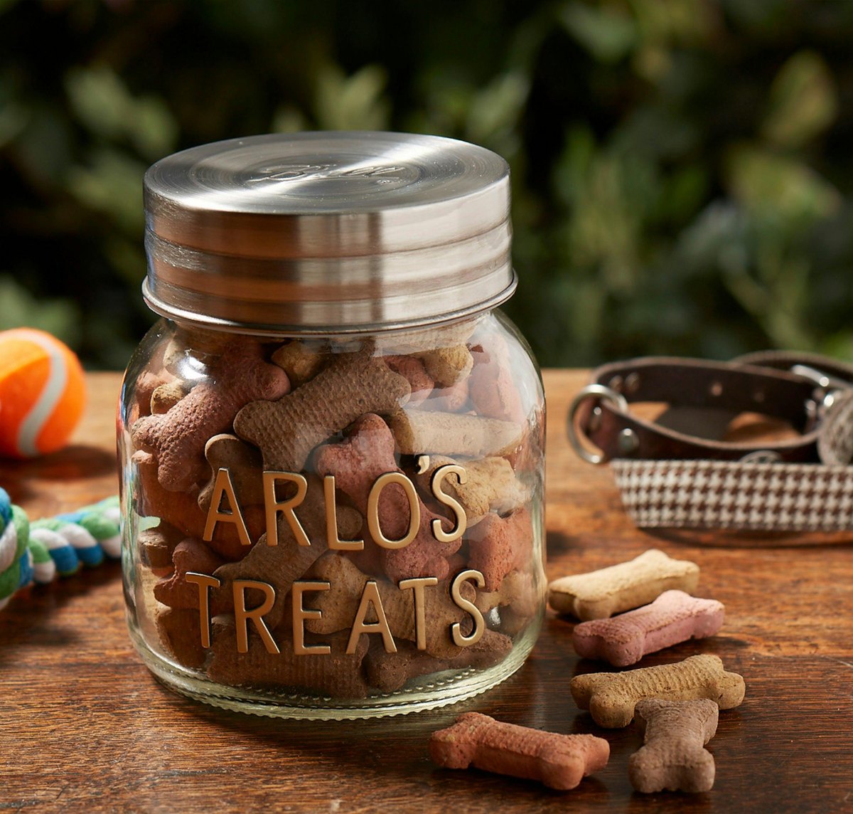 DIY dog treat jar