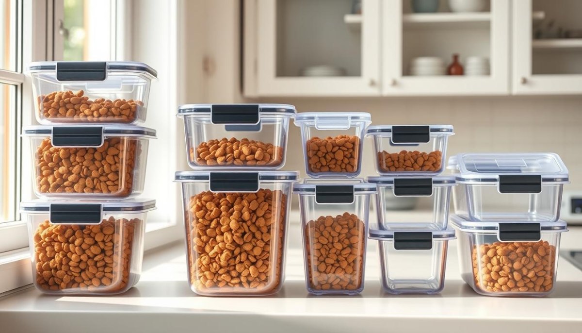 Airtight dog food storage containers
