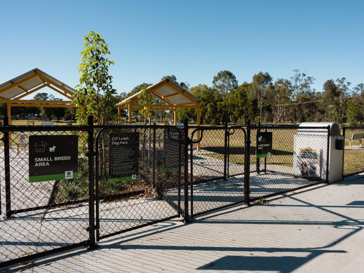 Dog park with activity zones