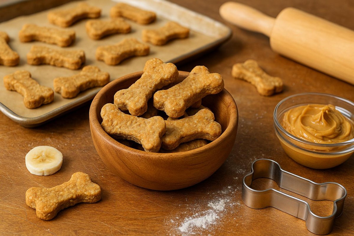 Banana Honey Dog Biscuits Recipe for Homemade Treats