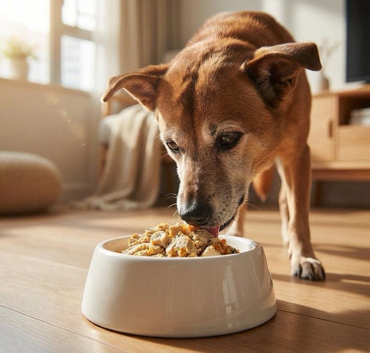 Senior dog with sensitive stomach