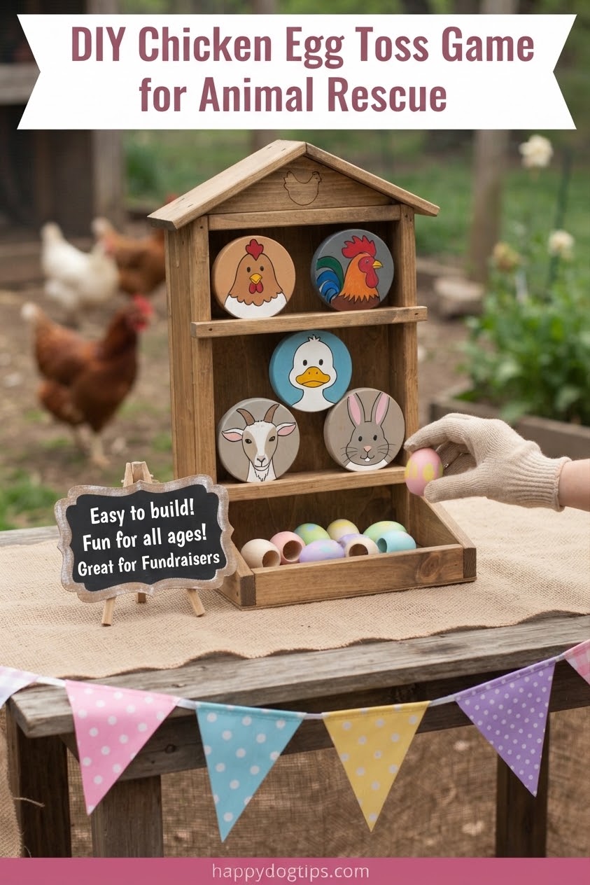 DIY Chicken Egg Toss Game for Animal Rescue