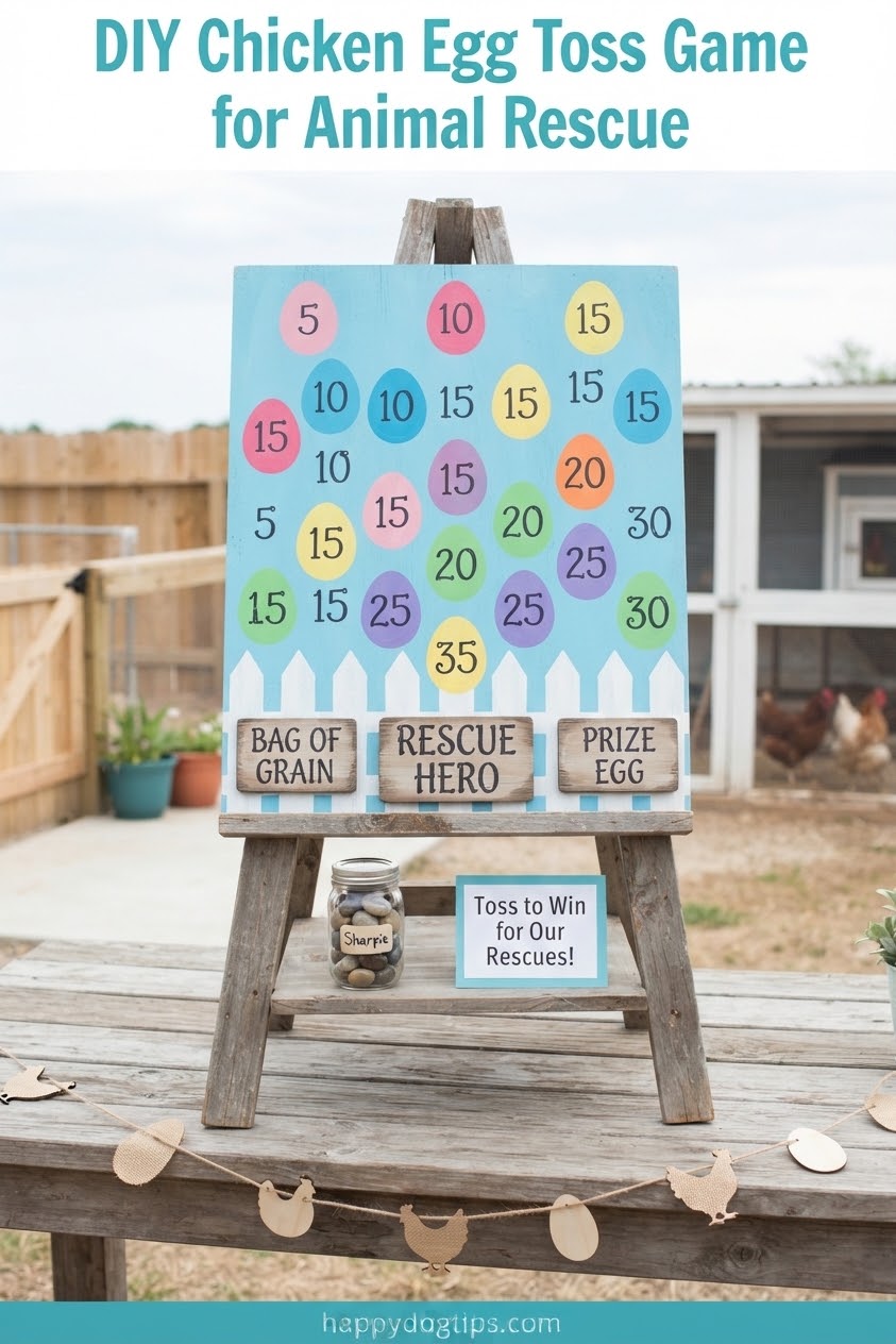 DIY Chicken Egg Toss Game for Animal Rescue