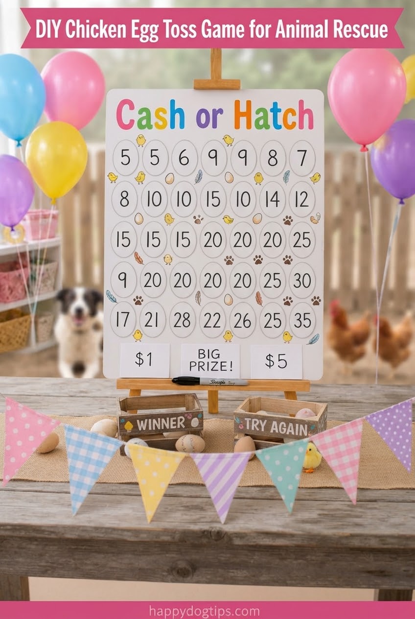DIY Chicken Egg Toss Game for Animal Rescue