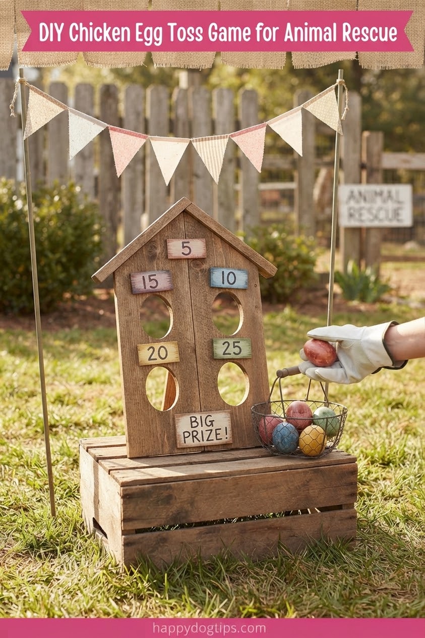 DIY Chicken Egg Toss Game for Animal Rescue