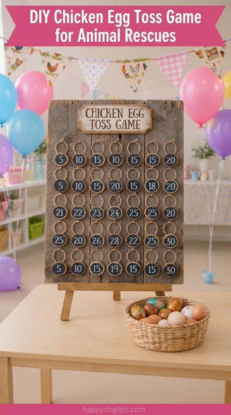 DIY Chicken Egg Toss Game for Animal Rescues