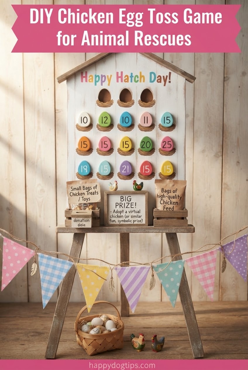 DIY Chicken Egg Toss Game for Animal Rescues