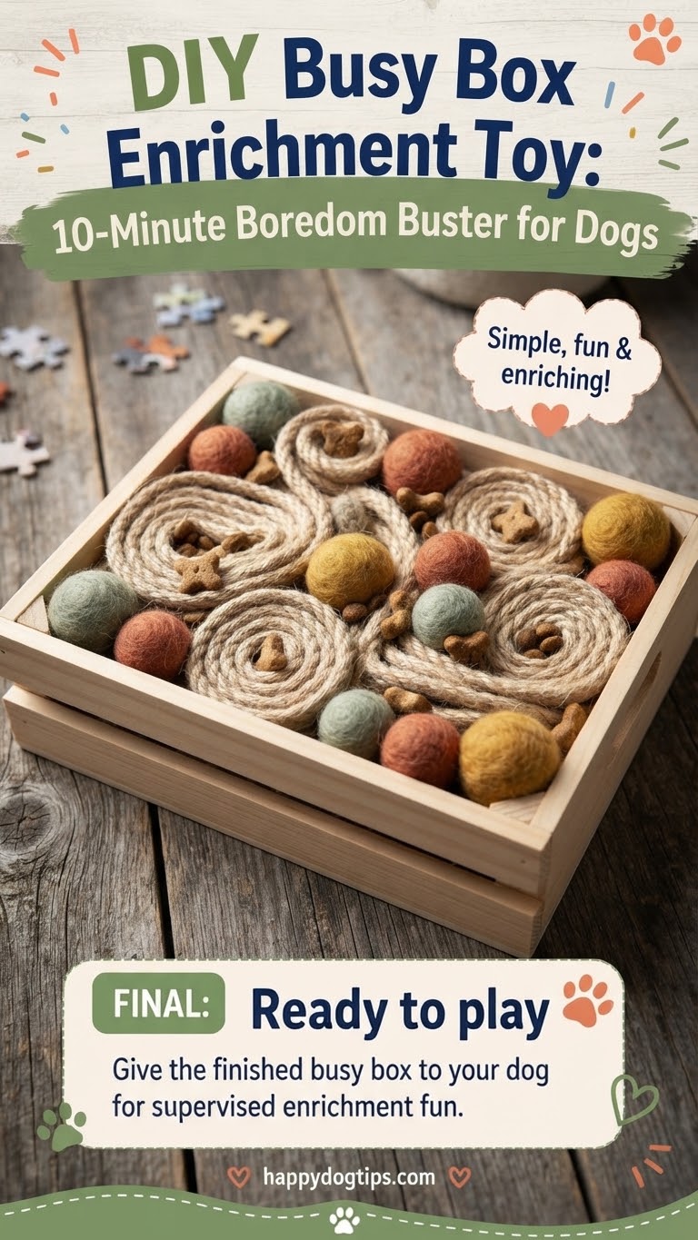 DIY Busy Box Enrichment Toy: 10-Minute Boredom Buster for Dogs