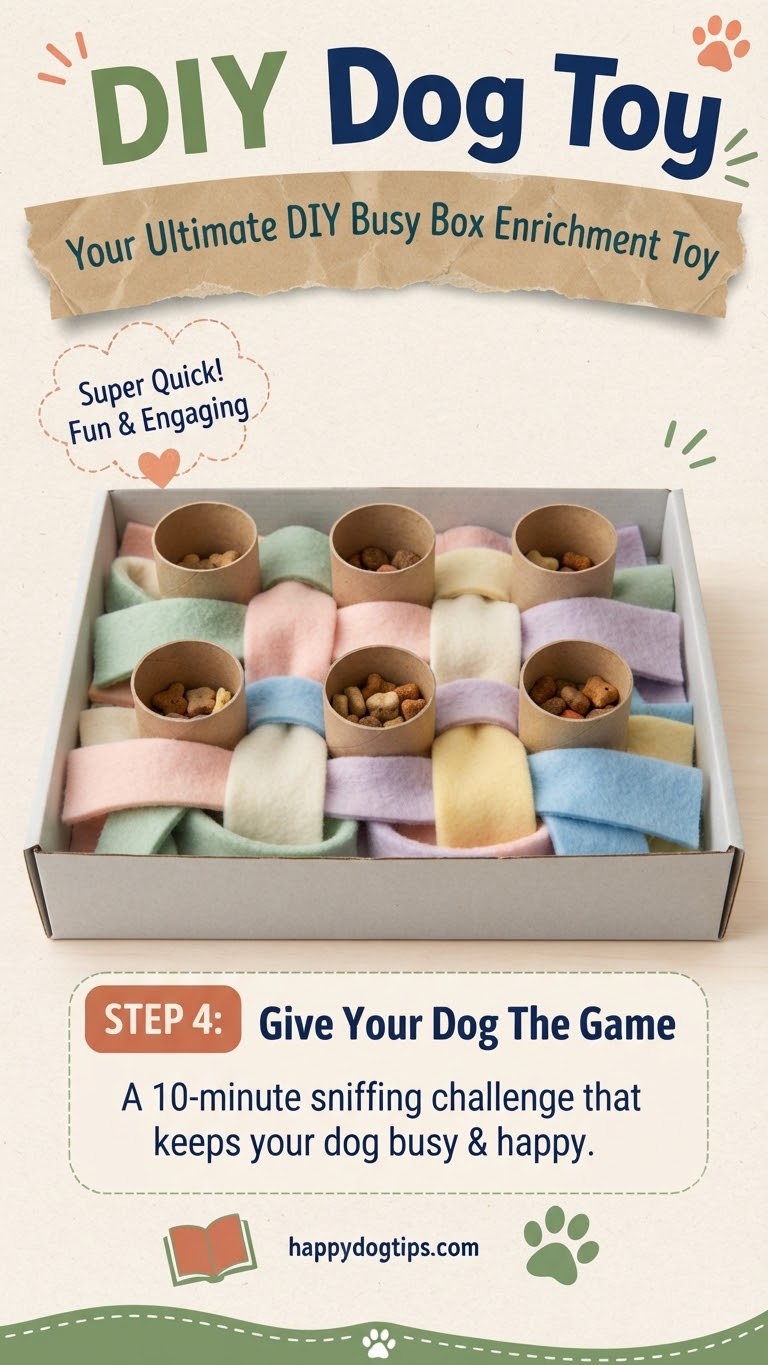 DIY Busy Box Enrichment Toy: Easy 10-Minute Dog Sniffing Game