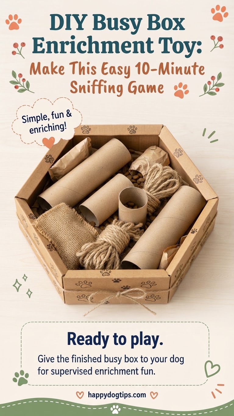 DIY Busy Box Enrichment Toy: Make This Easy 10-Minute Sniffing Game