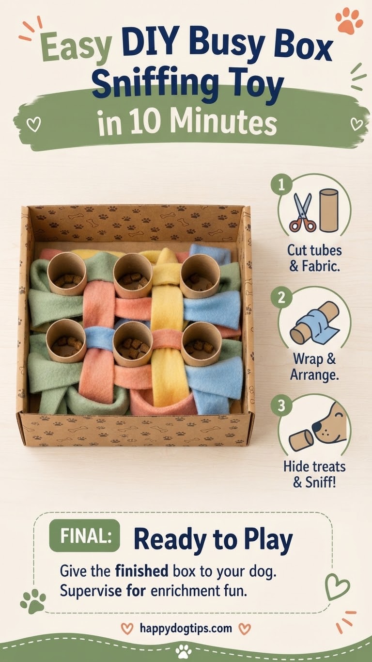 Easy DIY Busy Box Sniffing Toy in 10 Minutes