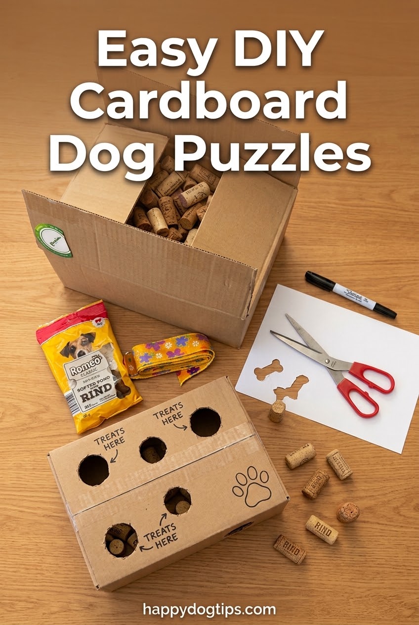 Easy DIY Cardboard Dog Puzzles