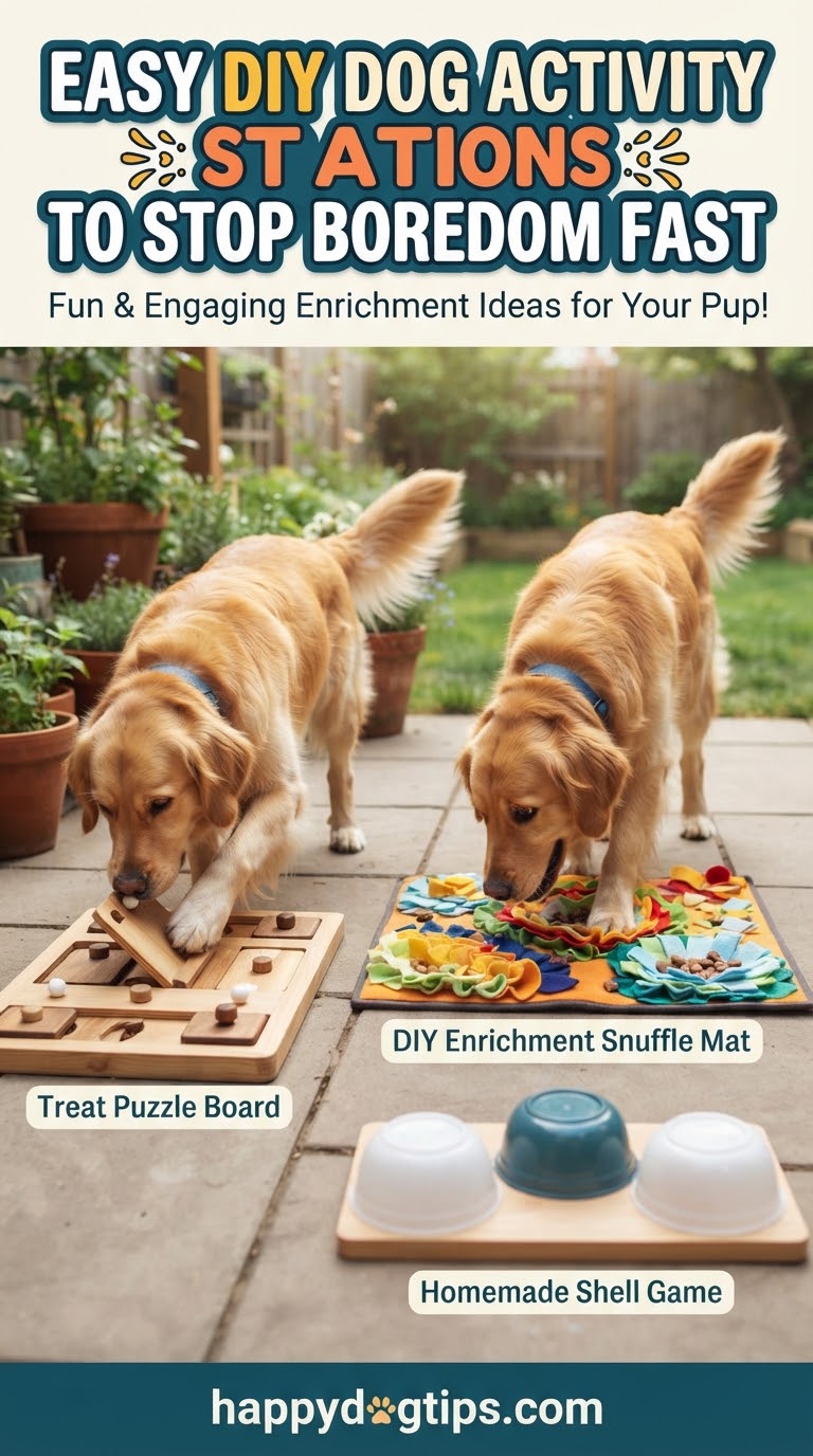 Easy DIY Dog Activity Stations to Stop Boredom Fast