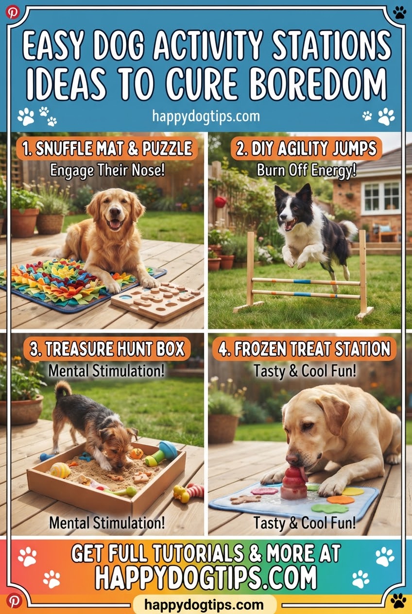 Easy Dog Activity Stations Ideas to Cure Boredom