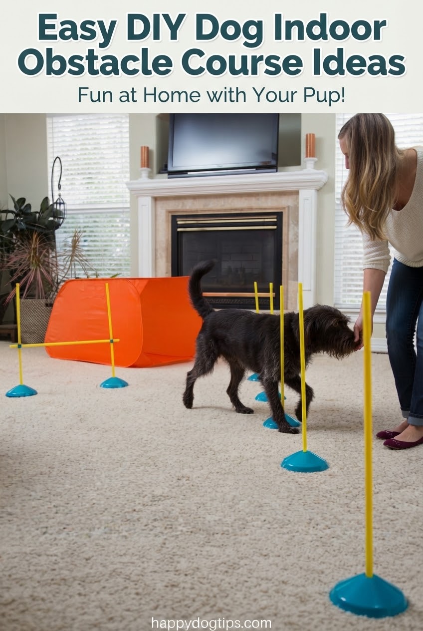 Easy DIY Dog Indoor Obstacle Course Ideas