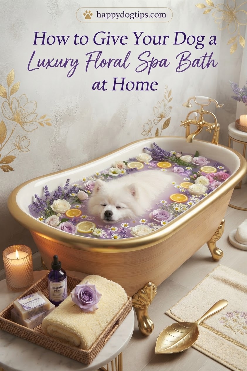 How to Give Your Dog a Luxury Floral Spa Bath at Home