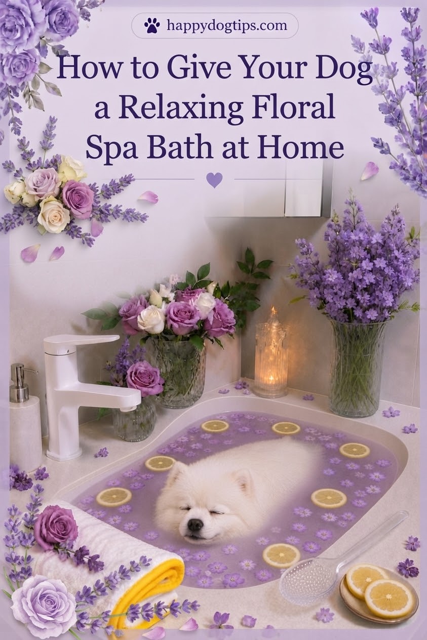 How to Give Your Dog a Relaxing Floral Spa Bath at Home