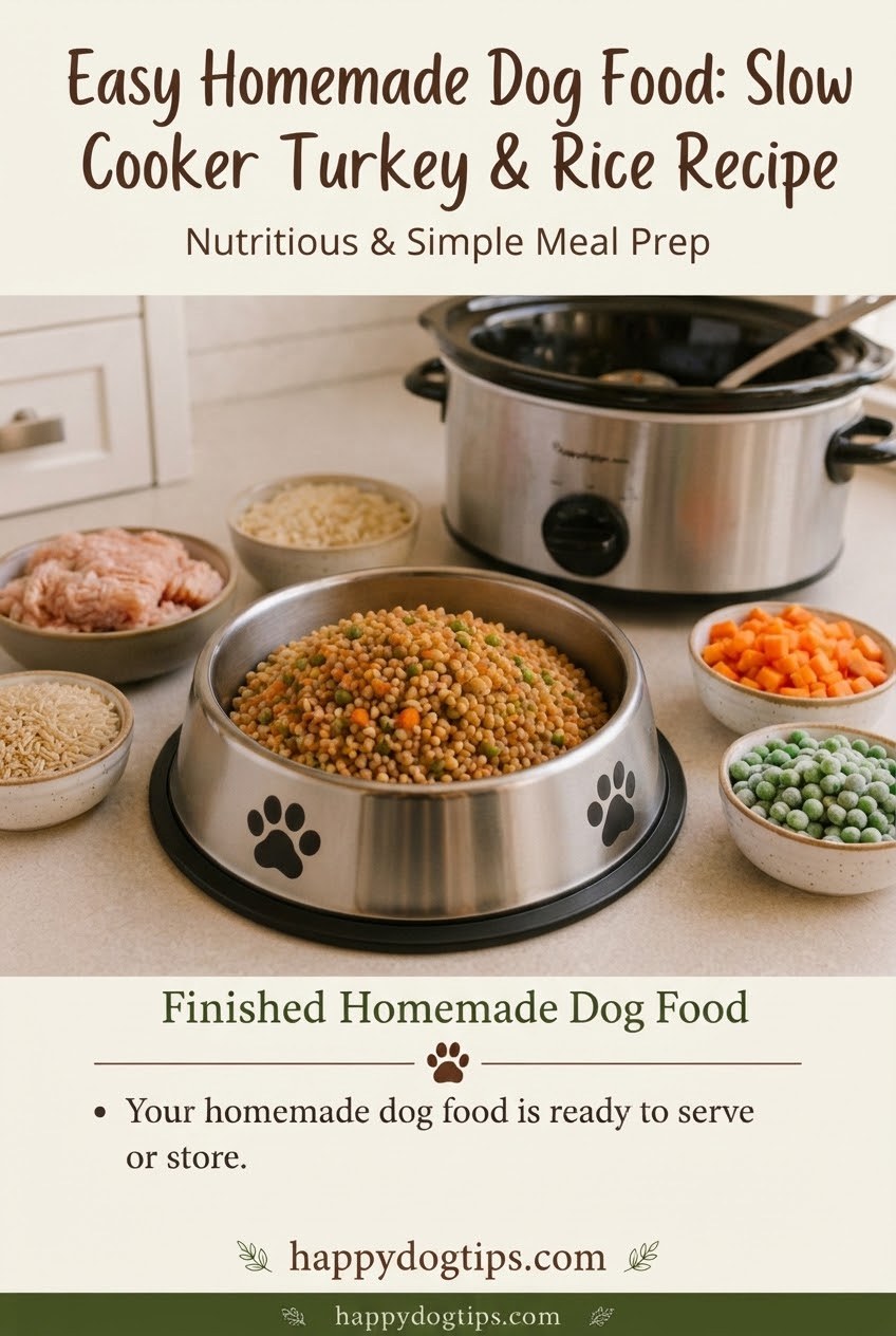 Easy Homemade Dog Food: Slow Cooker Turkey & Rice Recipe