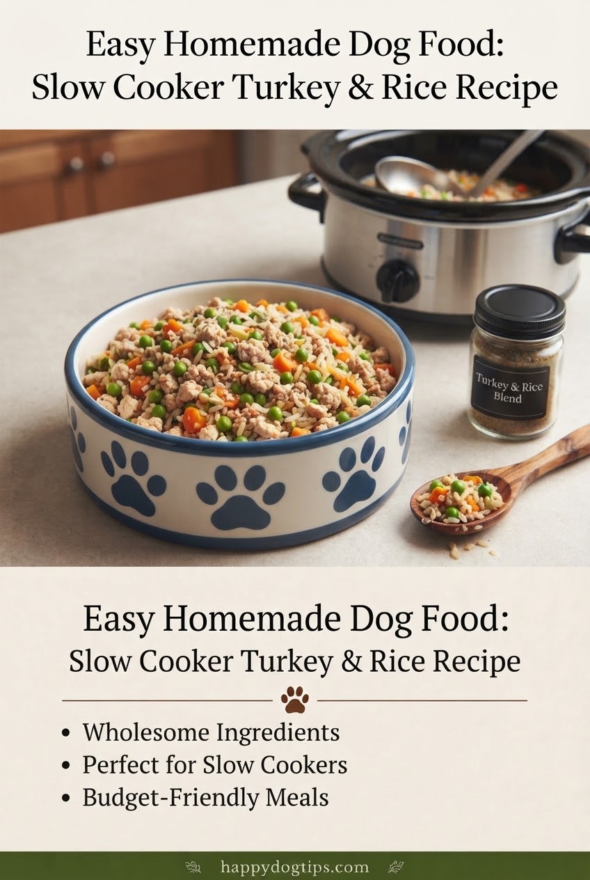 Easy Homemade Dog Food: Slow Cooker Turkey & Rice Recipe