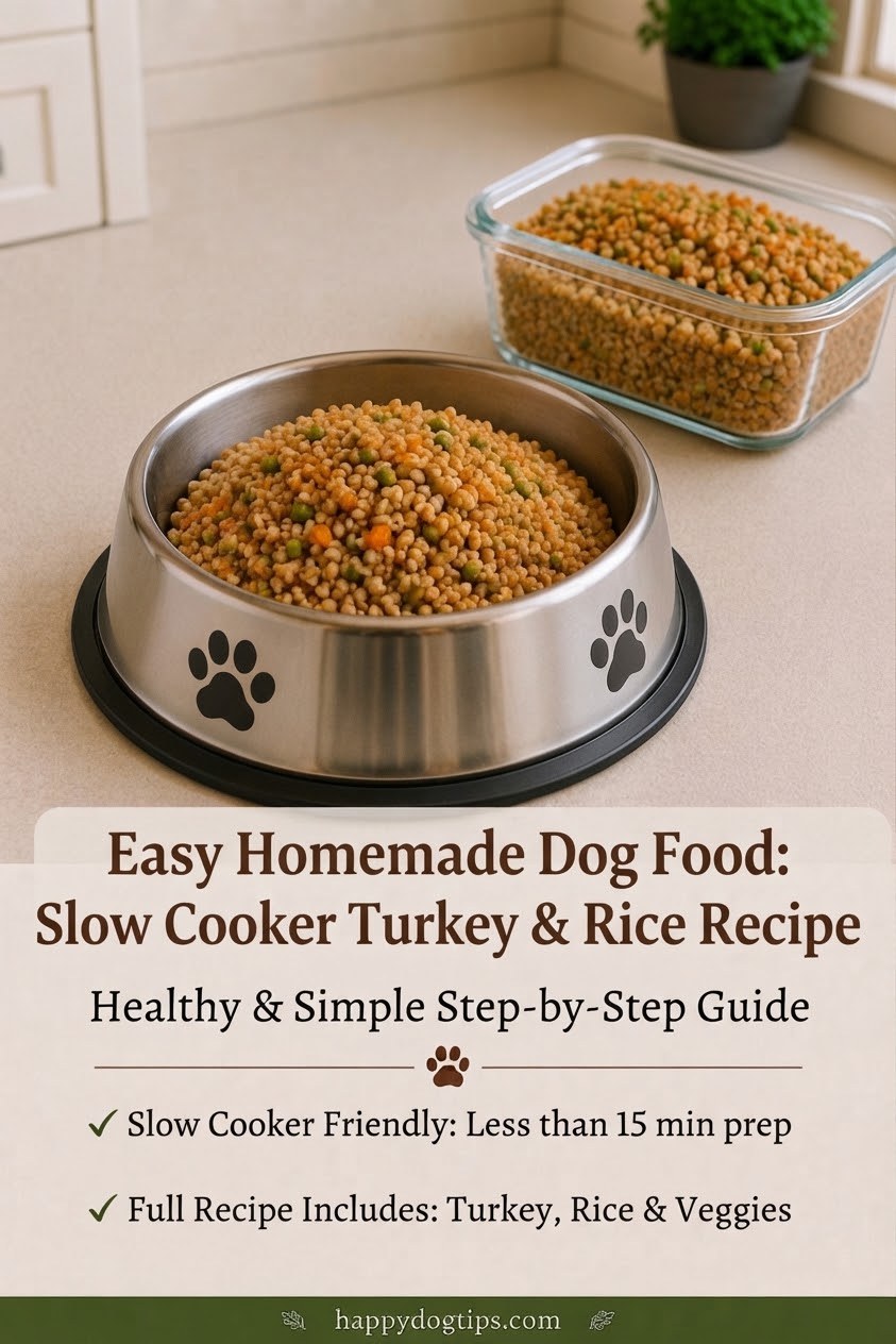 Easy Homemade Dog Food: Slow Cooker Turkey & Rice Recipe