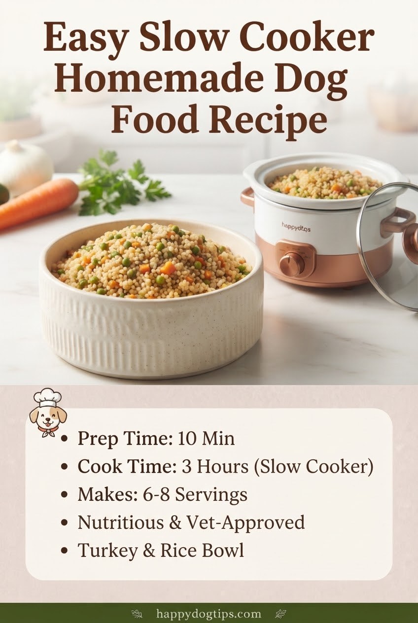 Easy Slow Cooker Homemade Dog Food Recipe