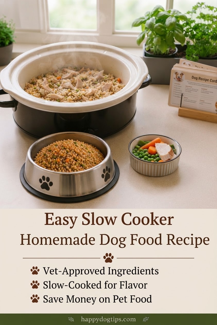 Easy Slow Cooker Homemade Dog Food Recipe