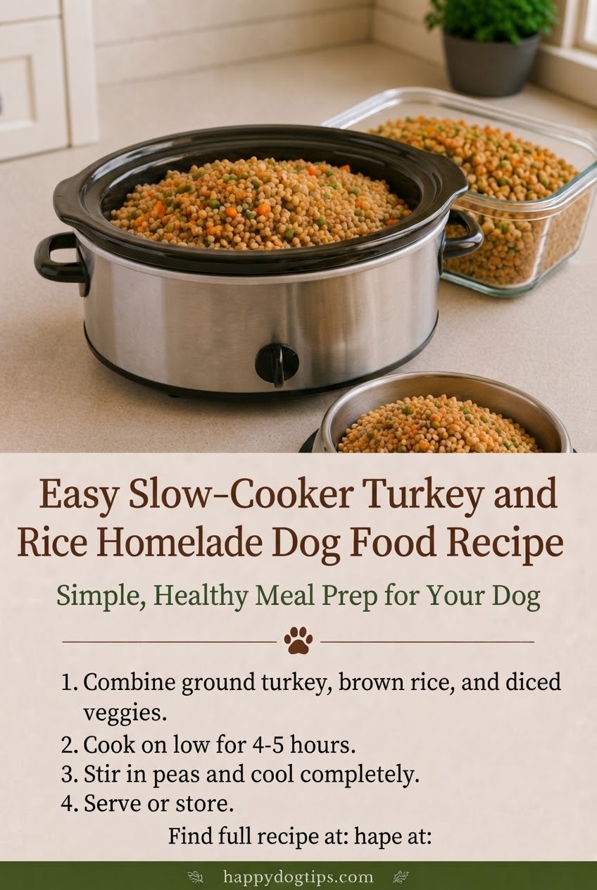 Easy Slow-Cooker Turkey and Rice Homemade Dog Food Recipe
