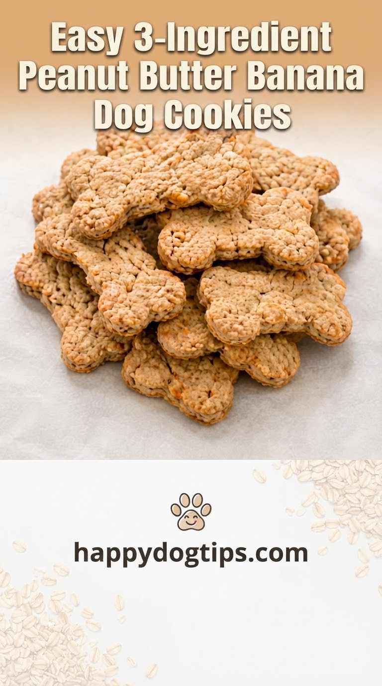 Easy 3-Ingredient Peanut Butter Banana Dog Cookies