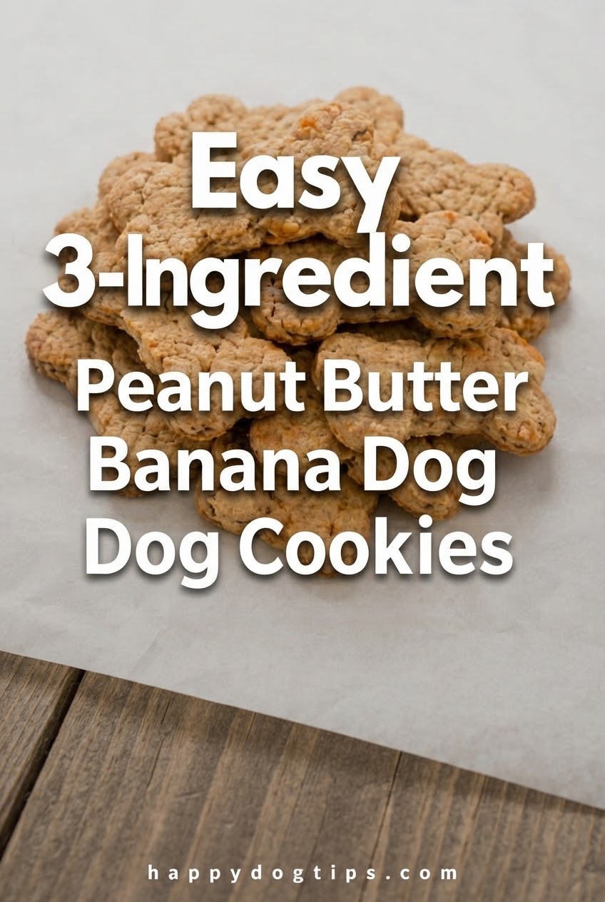 Easy 3-Ingredient Peanut Butter Banana Dog Cookies