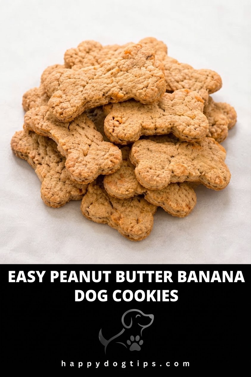 Easy Peanut Butter Banana Dog Cookies