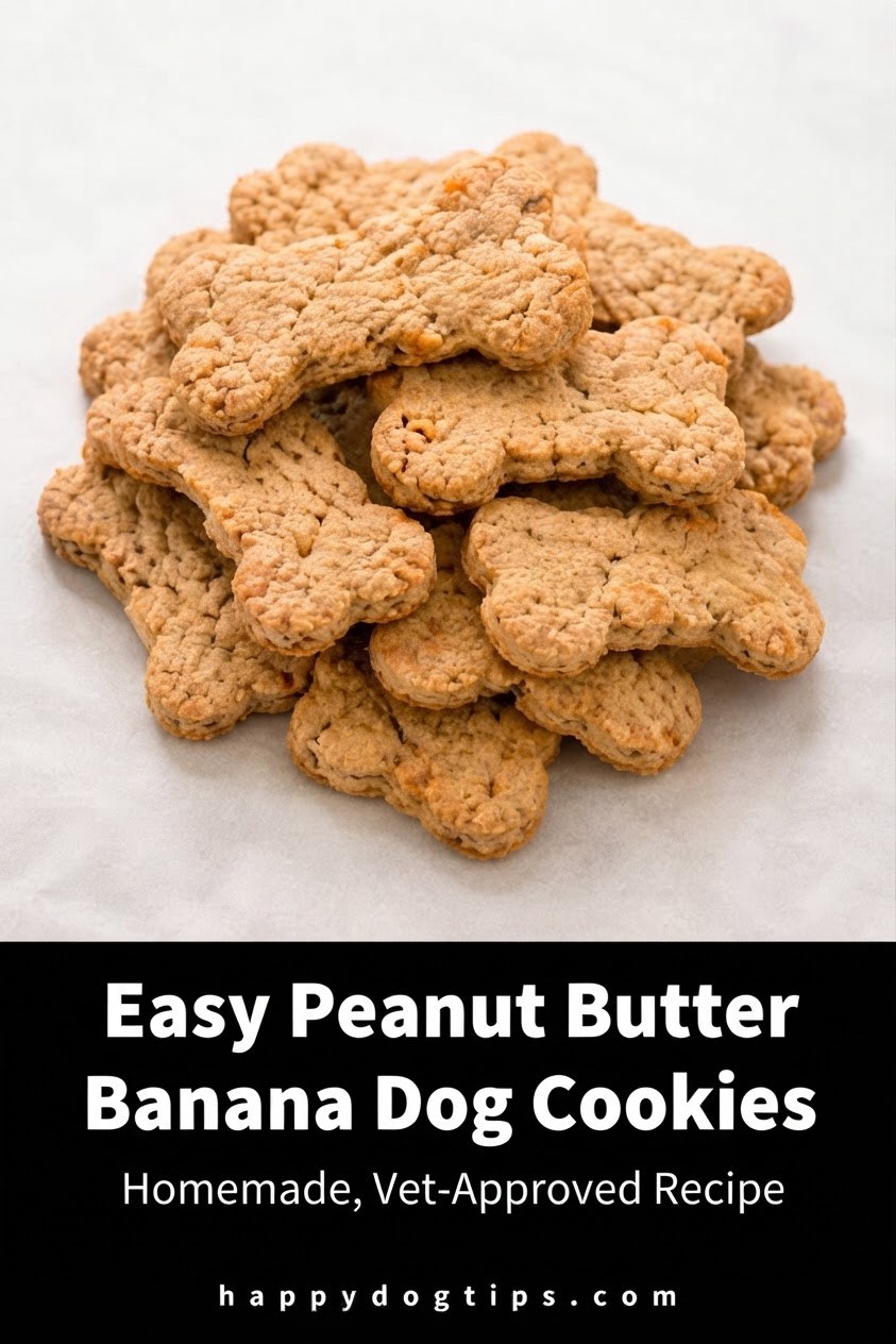 Easy Peanut Butter Banana Dog Cookies