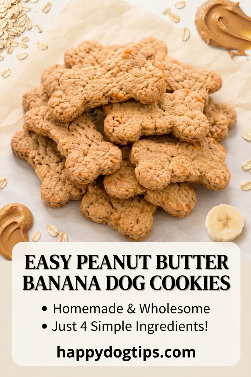 Easy Peanut Butter Banana Dog Cookies