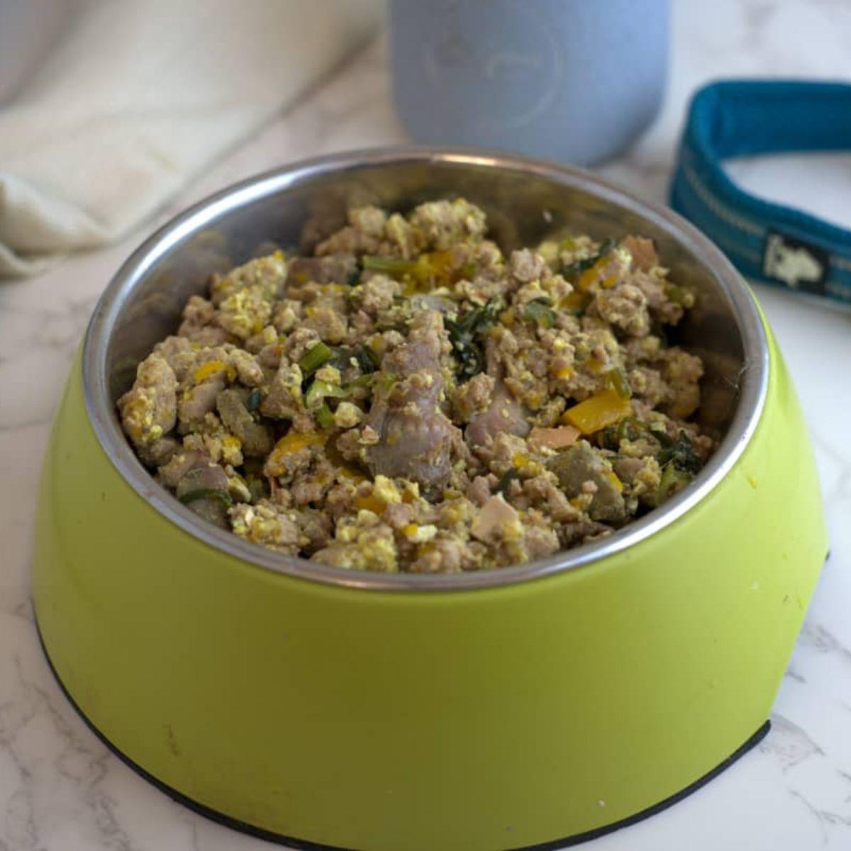 Pork apple dog food
