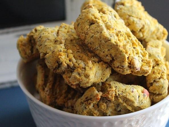 Pumpkin coconut flour dog treats