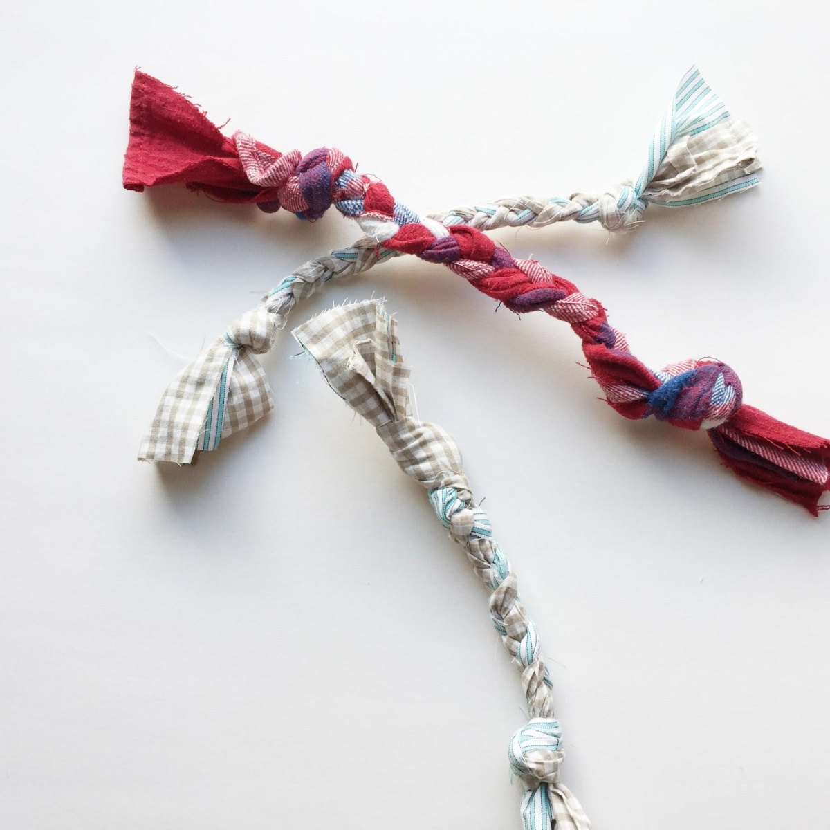 Recycled rope scrap dog toy