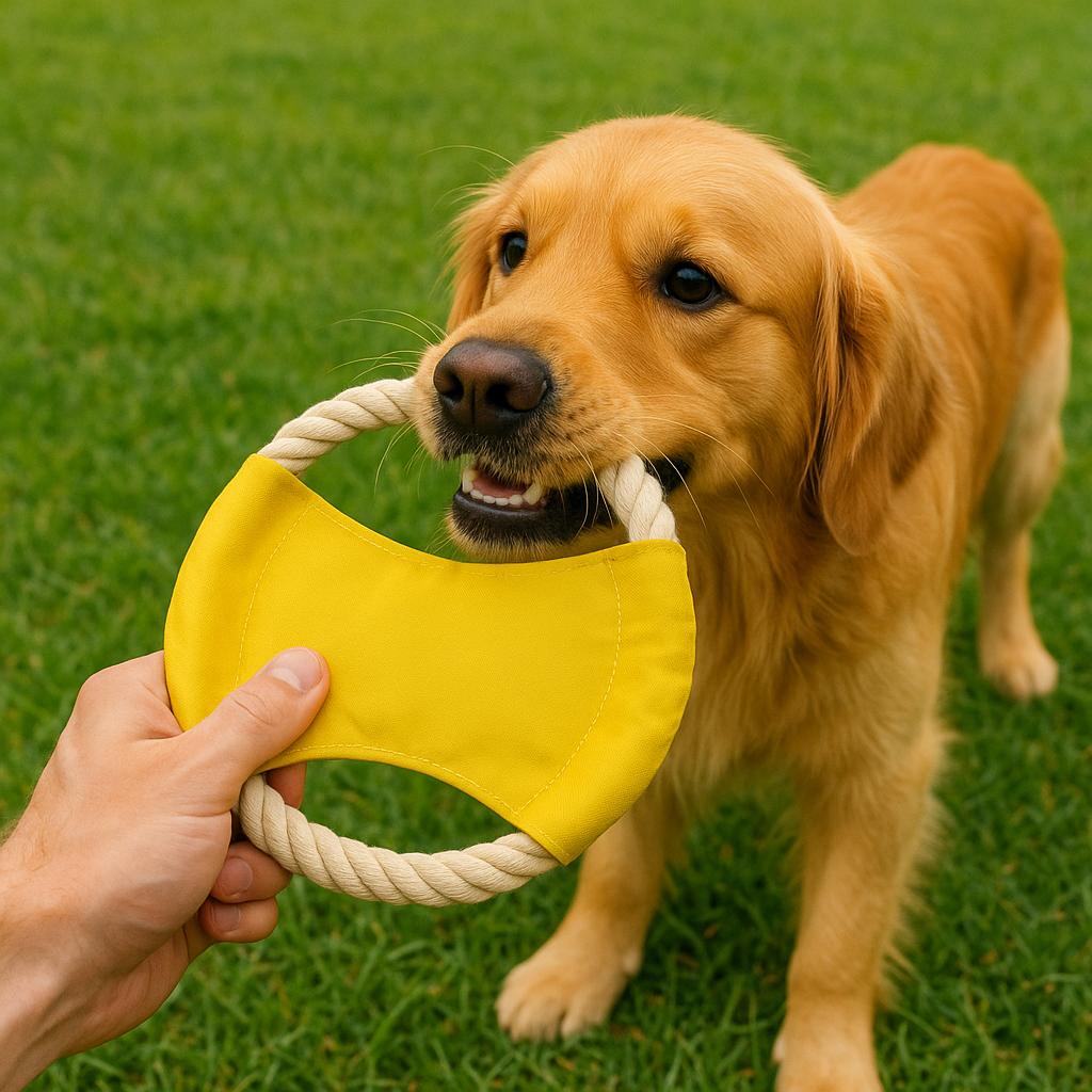 Rope frisbee dog toy