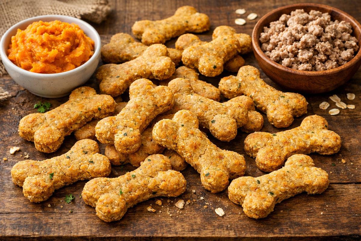 Sweet potato turkey senior dog treats