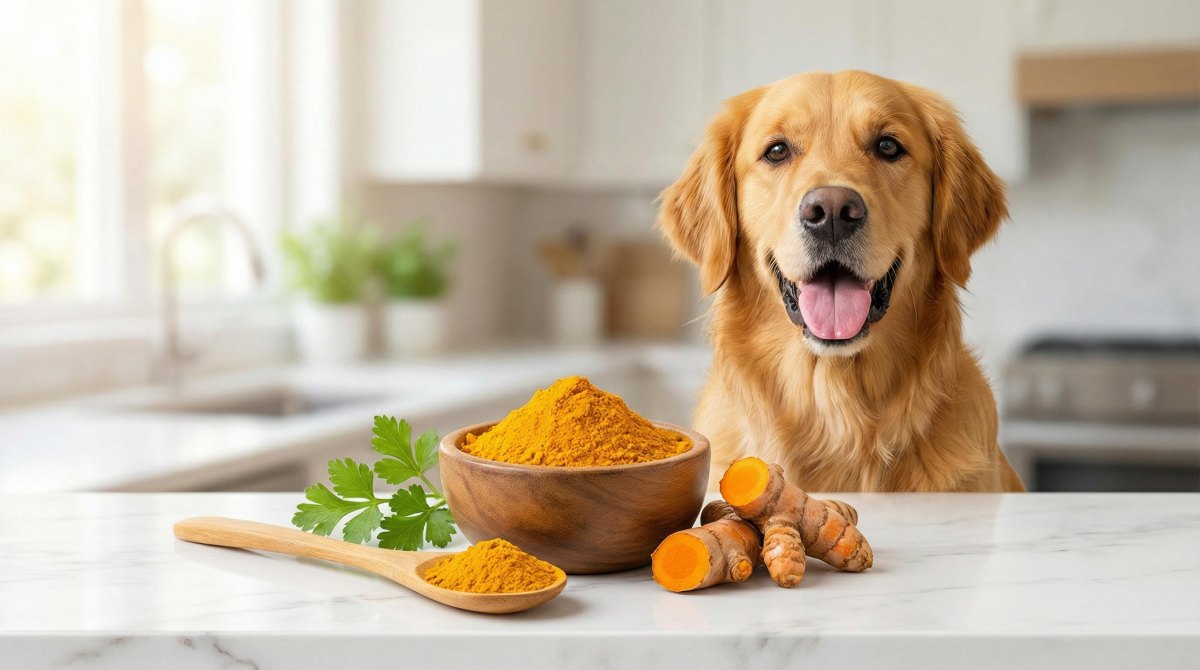 Turmeric beside senior dog care