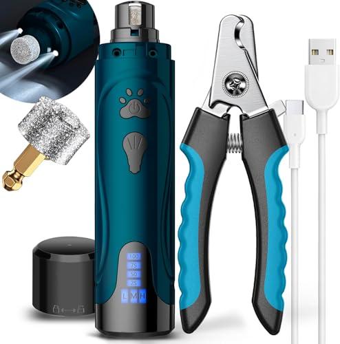 Dog nail clipping tools on table